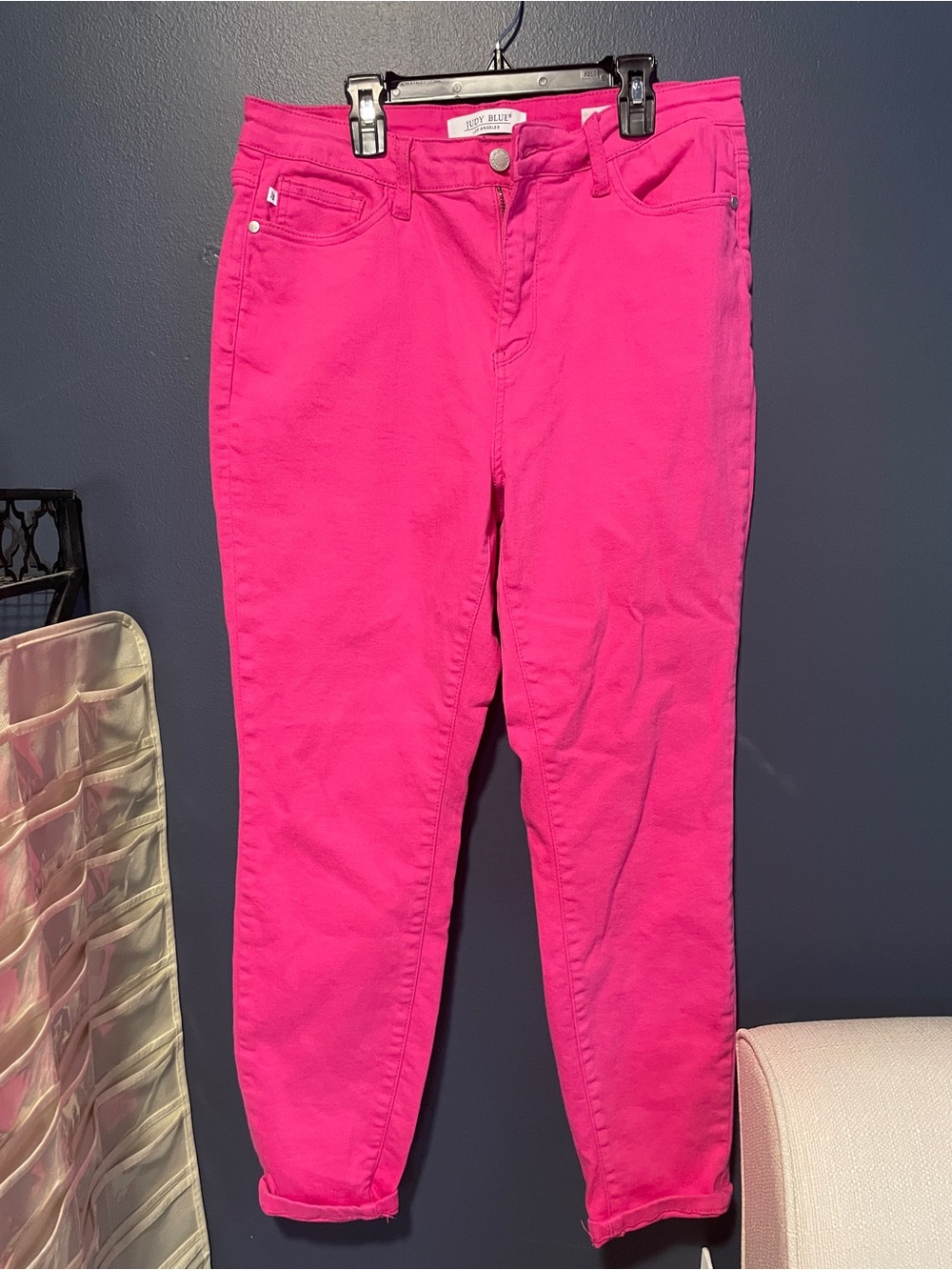 Judy Blue High Rise Slim Fit Hot Pink Jeans, 11/30